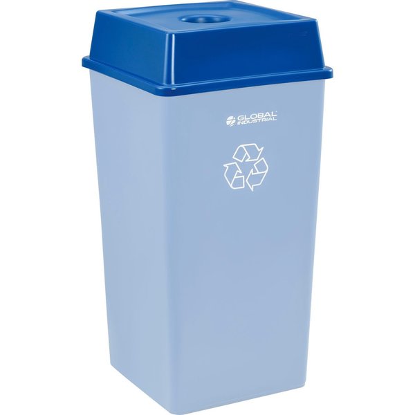Global Industrial Recycling Bottle & Can Lid, 20-1/7 W/Dia, Blue, Plastic 641441RBL